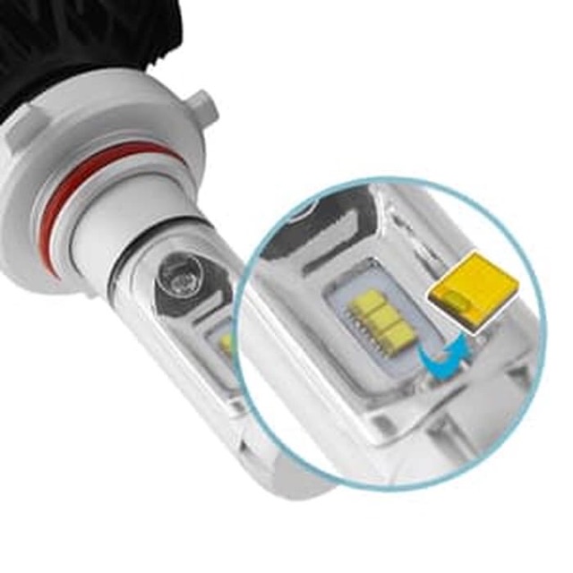 Lampu LED Mobil X3 H1, H4, HB3, HB4, H7, H11/H16/H27/H8 With ZES 2nd G CHIPSET !