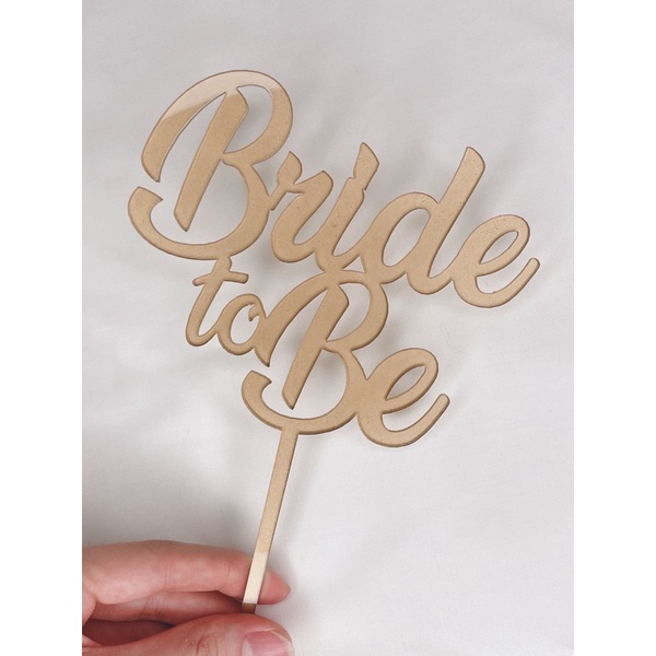 

cake topper bride to be bridal shower gold emas akrilik acrylic size Medium