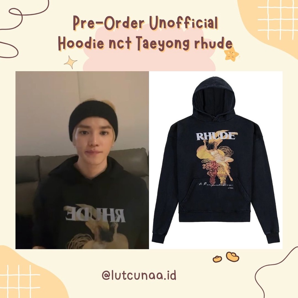 Pre-Order Unofficial Hoodie nct Taeyong rhude
