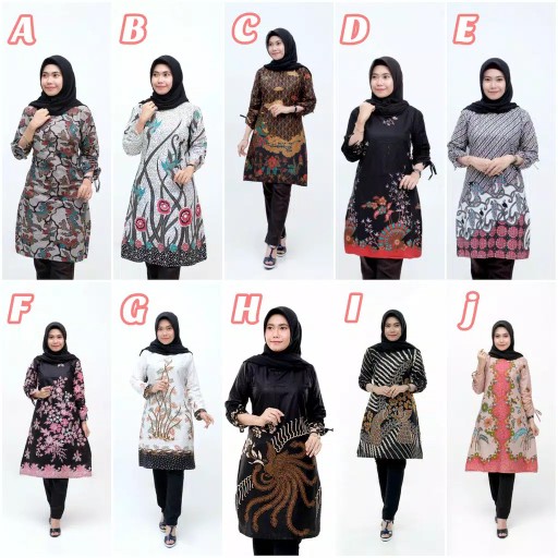 Promo 8.8 Big Sale Tunik Batik Motif Baru M L Xl Xxl
