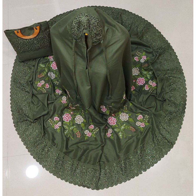 mukena bordir kristik / strimin bukittinggi padang