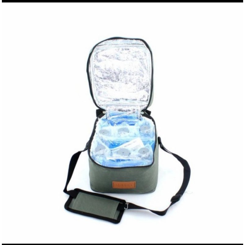 COD TAS ASI WARNA WARNI FREE 5 ICE BLUE GEL + FREE 6 BOTOL KACA ASI COOLER BAG SUPER MURAH