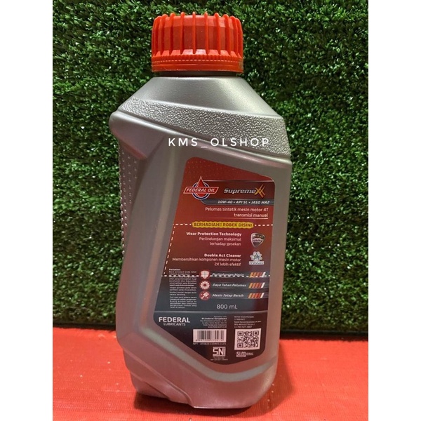 Oli Federal Ultratec XX  4T 10W-40 800 ml Oli Mesin Federal Oil 0.8 Liter Original