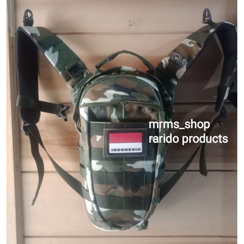 tas ransel sepedah militer army tactical punggung bermotor touring outdoor free mblem