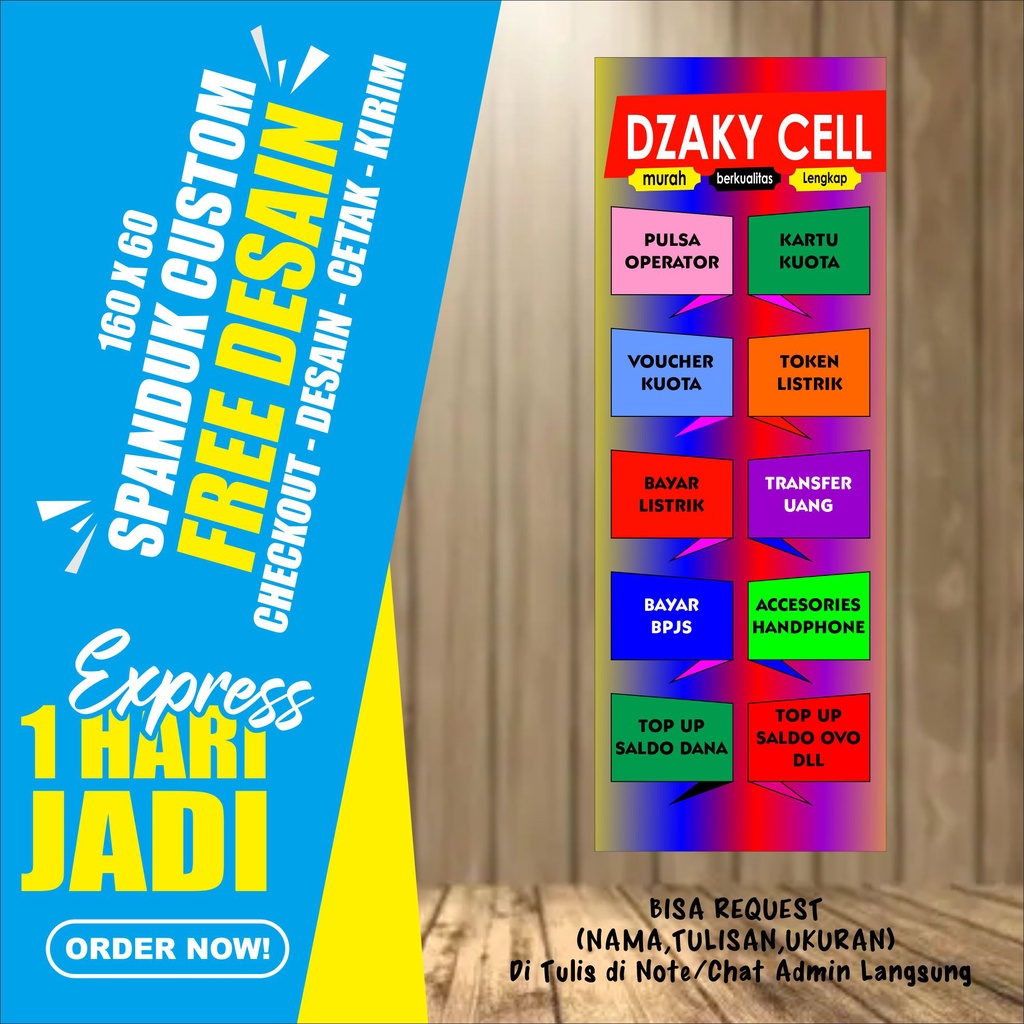 BANNER KONTER PULSA FREE DESAIN TERBARU