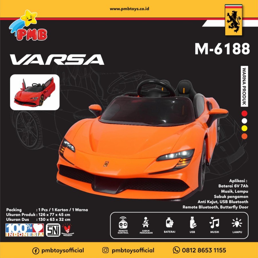 MOBIL AKI PMB 6869 REMOT DAN MANUAL MOBIL AKI FERRARI PMB M6188, MOBILAN AKI ANAK FORTUNER LICENCED TOYOTA PMB 7588, MOBIL AKI LAMBORGINI PMB M6869-5
