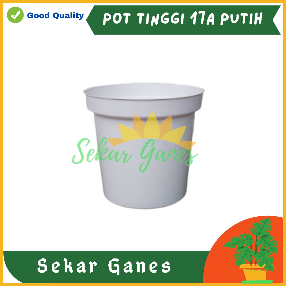 Sekarganes Pot Tinggi 17A Putih Mirip Pot Usa Eiffel Effiel 20 25 Pot Tinggi Tirus 10 15 18 20 30 35 40 50 Cm Plastik Besar Hitam Putih Murah