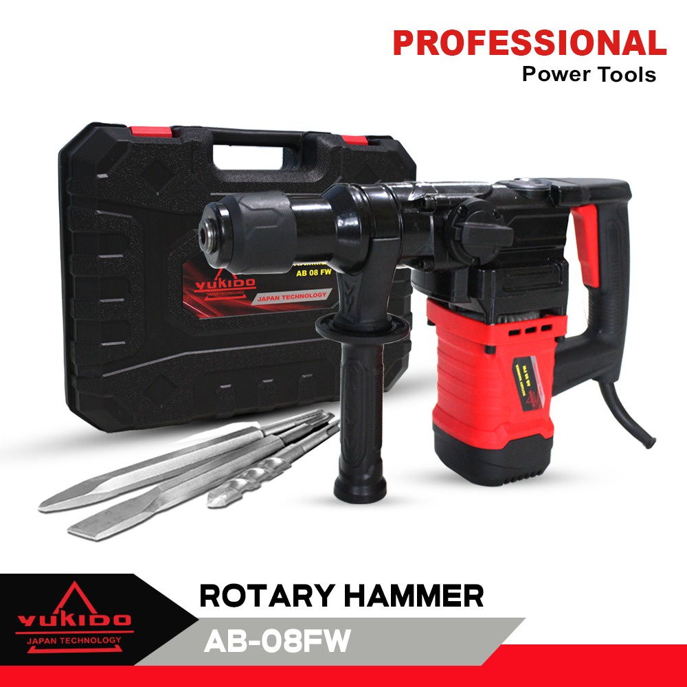 Yukido Rotary Hammer 26mm 2 Fungsi Hammer Drill Siap Pakai