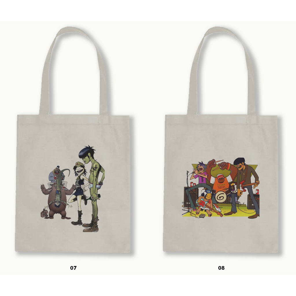 TOTE BAG BLACU  - GORILLAZ