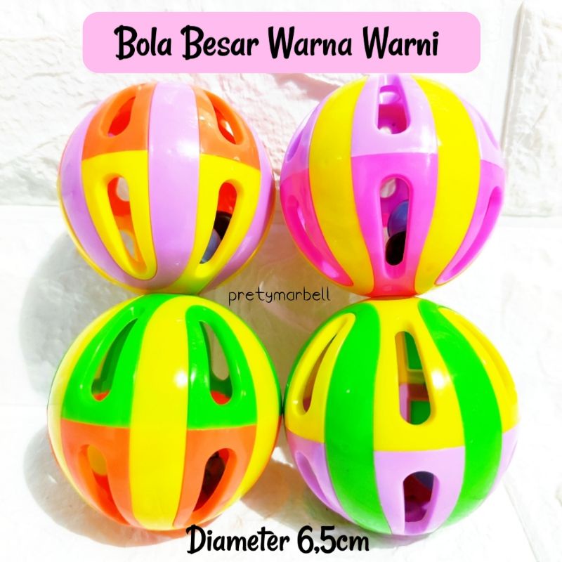 Mainan Kucing Bola Besar Warna Warni Bunyi Nyaring / Cat Toys