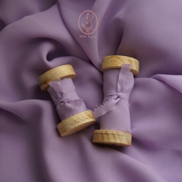 

Silk Ribbon Orchid *TANPA ROLL KAYU* | Wedding Styling Calligraphy Ribbon | Pita | Orchid by Petite Lapine