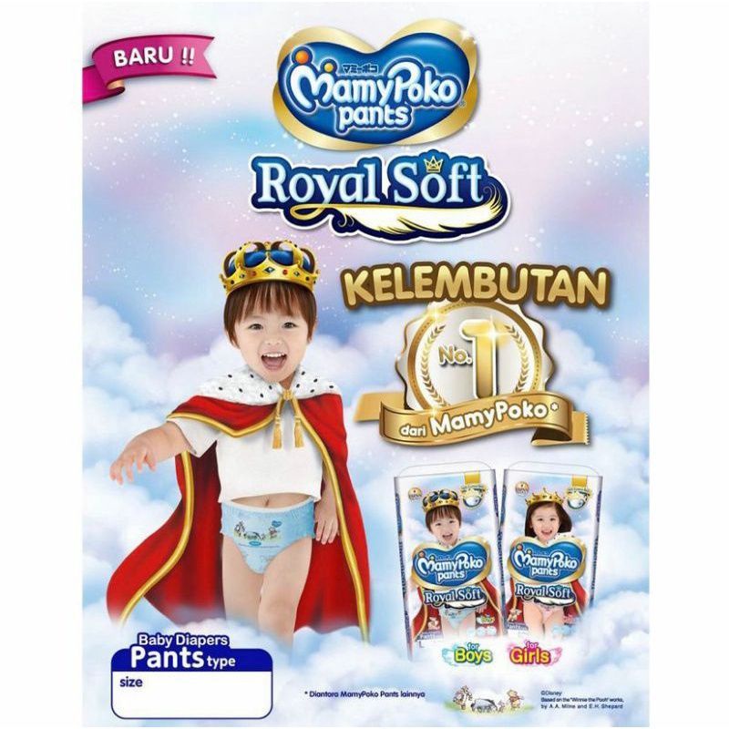 Mamypoko Pants Royal Soft S46 Pampers Mamypoko Celana S46 Boy  & Girl