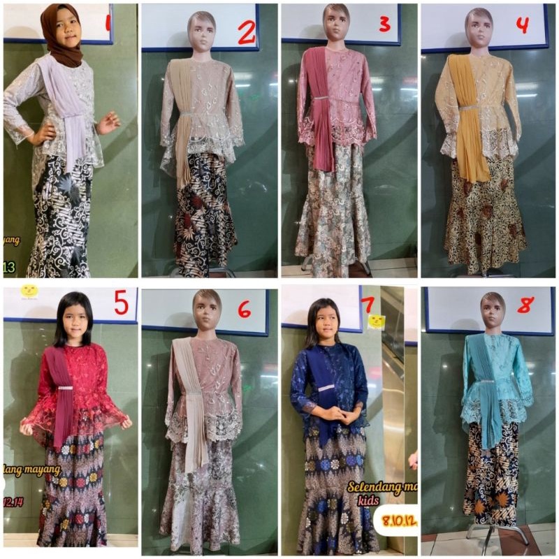 Stelan Kebaya Aurora Selendang  Anak Original Butik