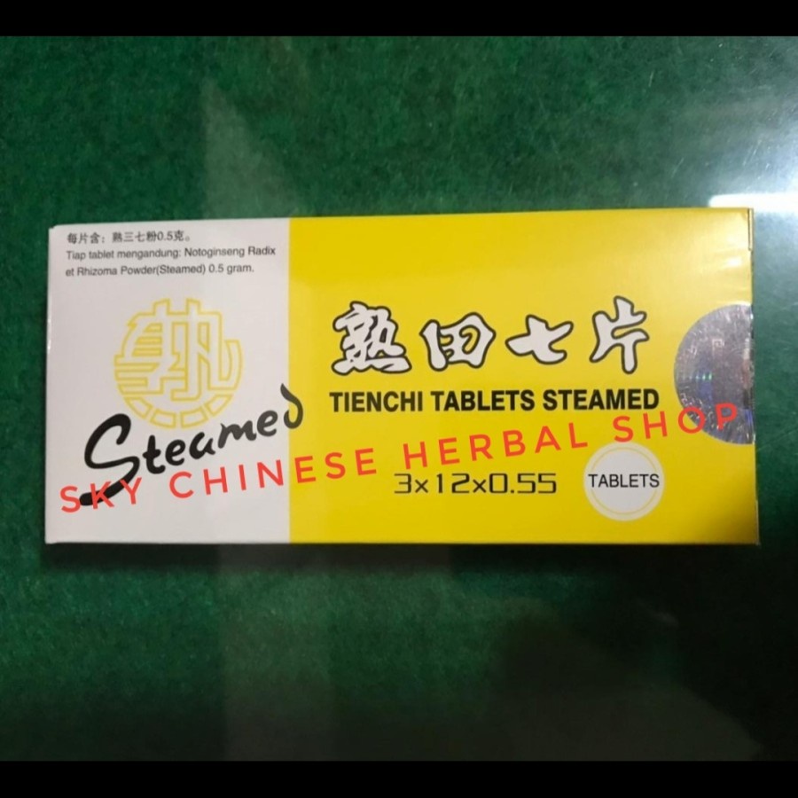 

Tien Chi Tablets STEAMED (36 Tablets) Camellia Brand /Cha Hua ADA BPOM