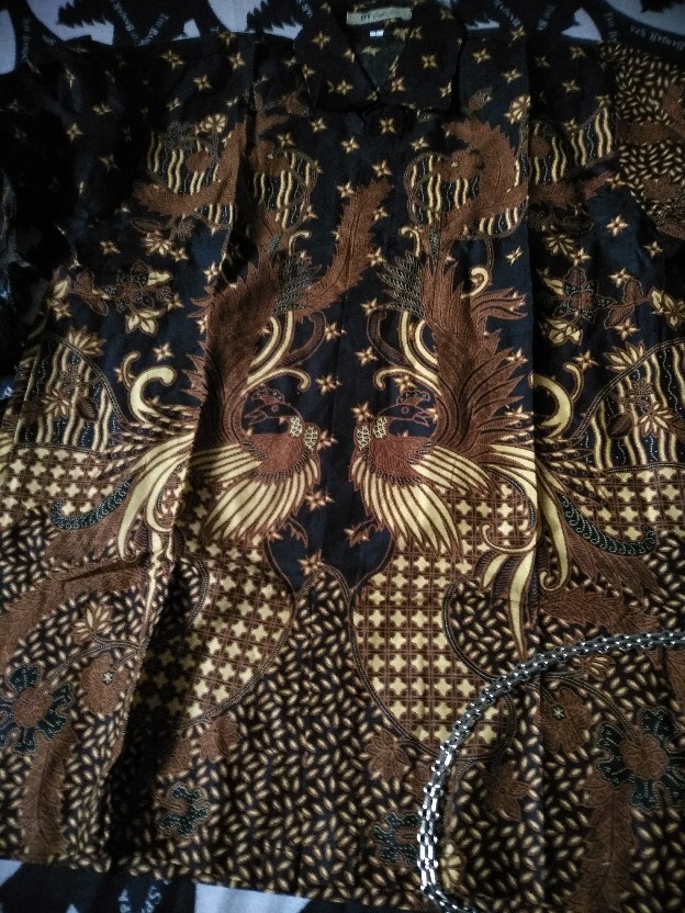 Cod - Dt Collection Kemeja Batik Pekalongan Pria Cowok Lengan Panjang Motif Poenix Hitam