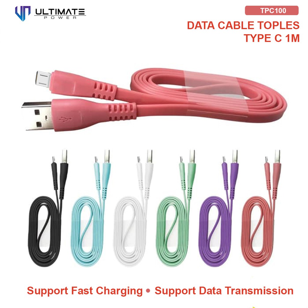 Data Cable Toples isi 50 pcs Series Type C 1M TPC100 Ultimate Power original100%