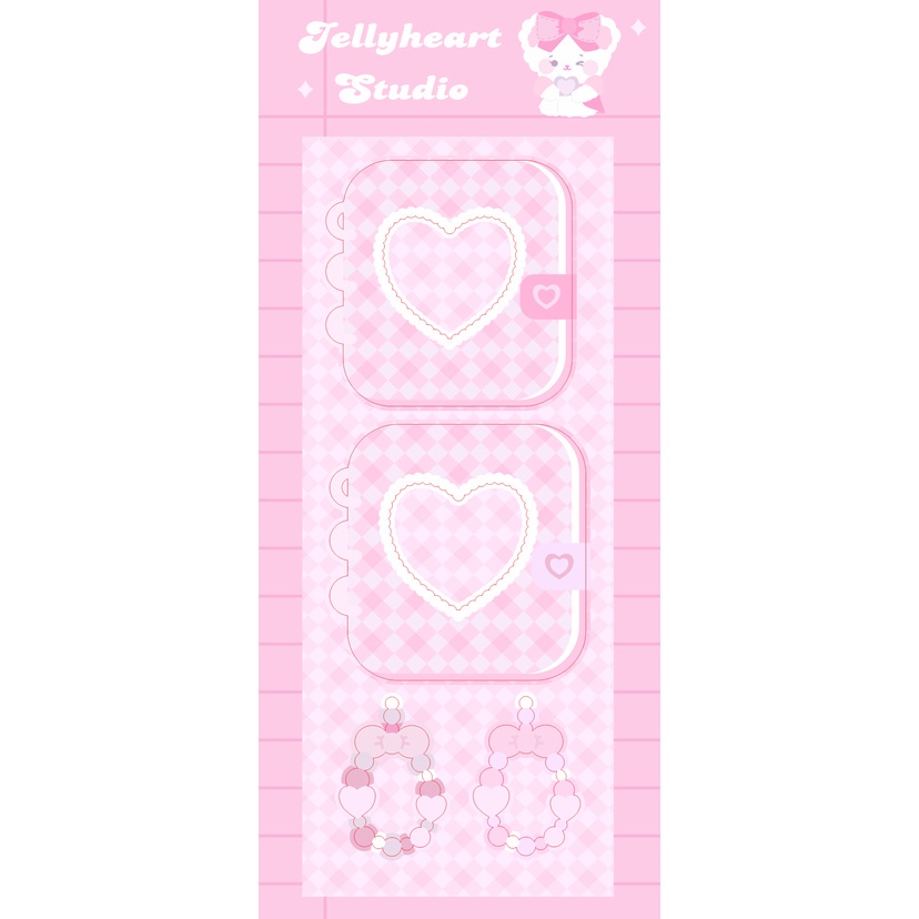 Galicici Stiker Motif Kartun pink Gaya Korea Selatan Untuk Dekorasi Polaroid DIY