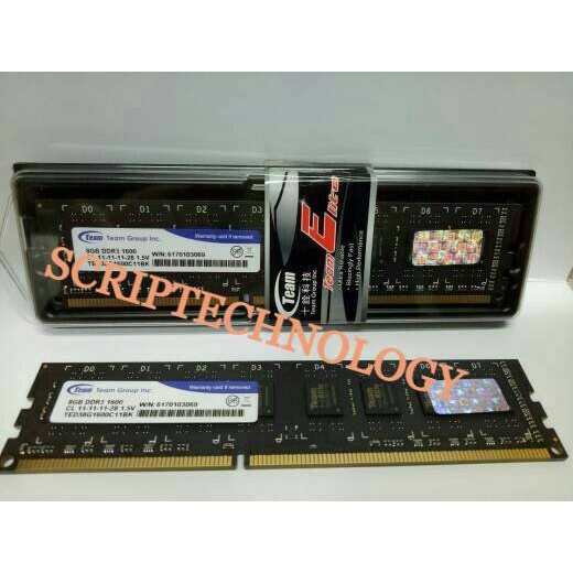 Team Elite 8GB DDR3 pc-12800 loongdim