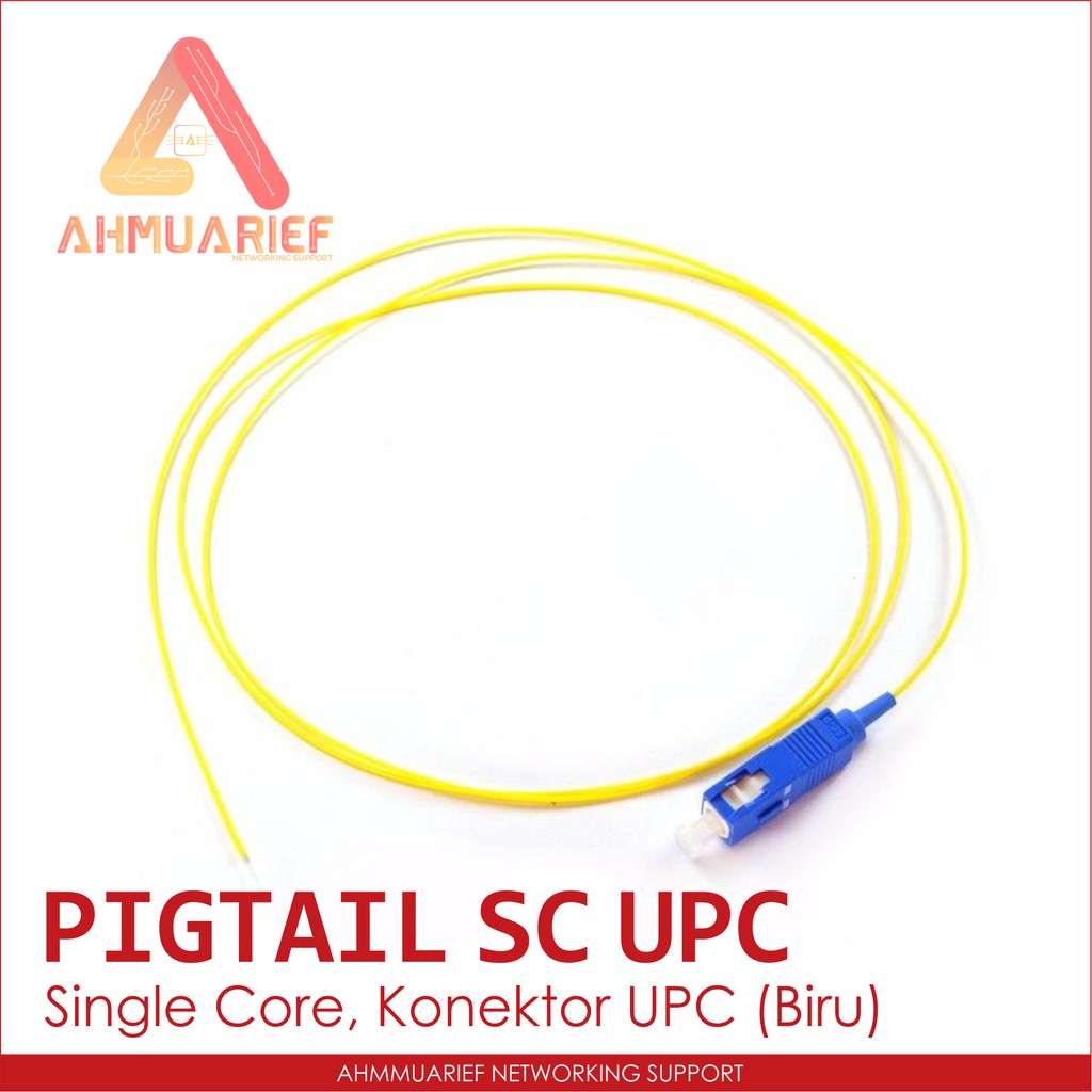 Kabel Cable Pigtail SC UPC Biru Kabel Fiber Optik Optic BUKAN Patch Cord SOC Splice On Connector Precon