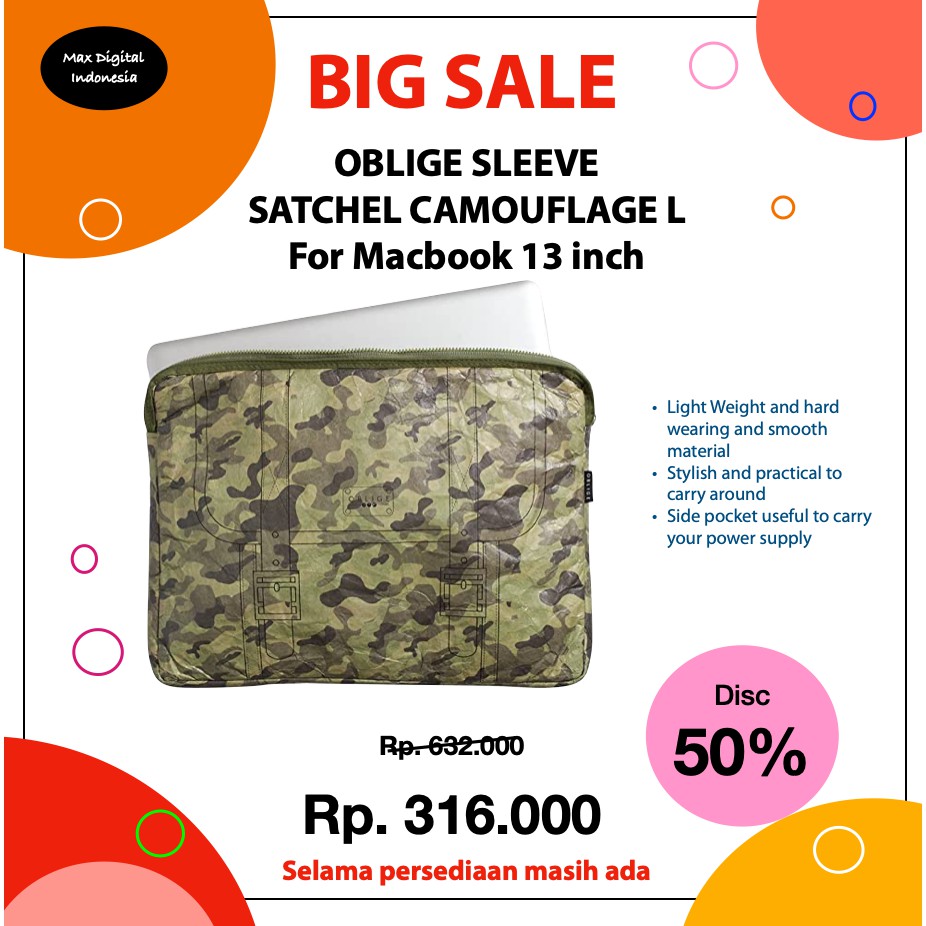 Oblige Sleeve - Softcase MacBook 13 inch - Camouflage