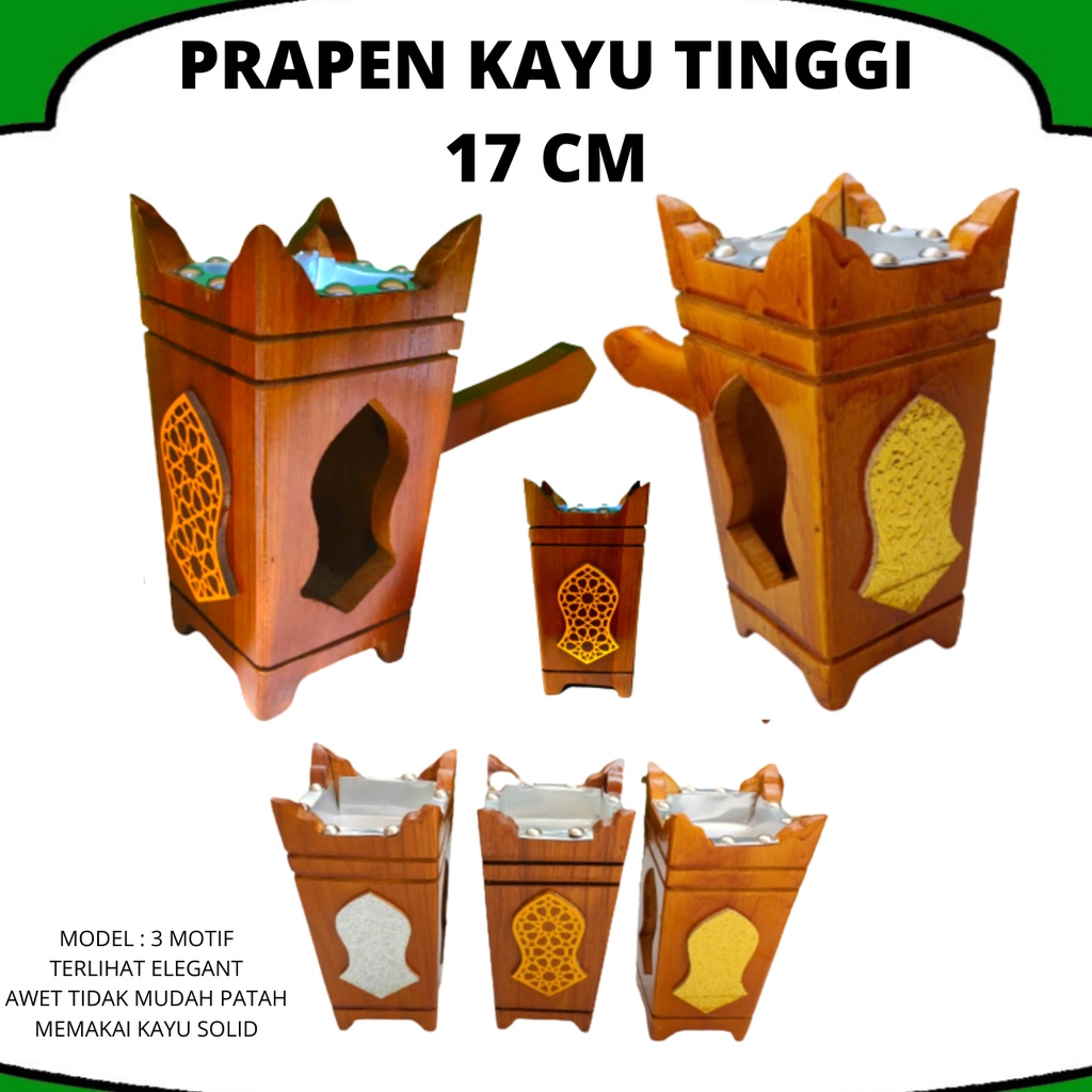 PAKET BUHUR LENGKAP PRAPEN KAYU TEMPAT BUKHUR MABKHARA LANTERN HURRICANE