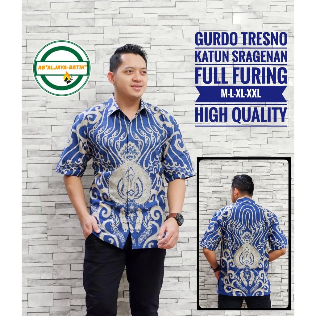 GURDO TRESNO ALJAYA KEMEJA BATIK SOLO PRIA LENGAN PENDEK PANJANG LAPIS FURING ATASAN PREMIUM MODERN KATUN HALUS GURDO PUTIH CEPLOK KASATRIAN LAKESWARA IKKI ABU PRASESO SEKAR TRUNTUM IKKI IJO BIANTARA WULU GADING SLEMPANG PARANG ROGOSUKMO ANGSA KUNING BIMA