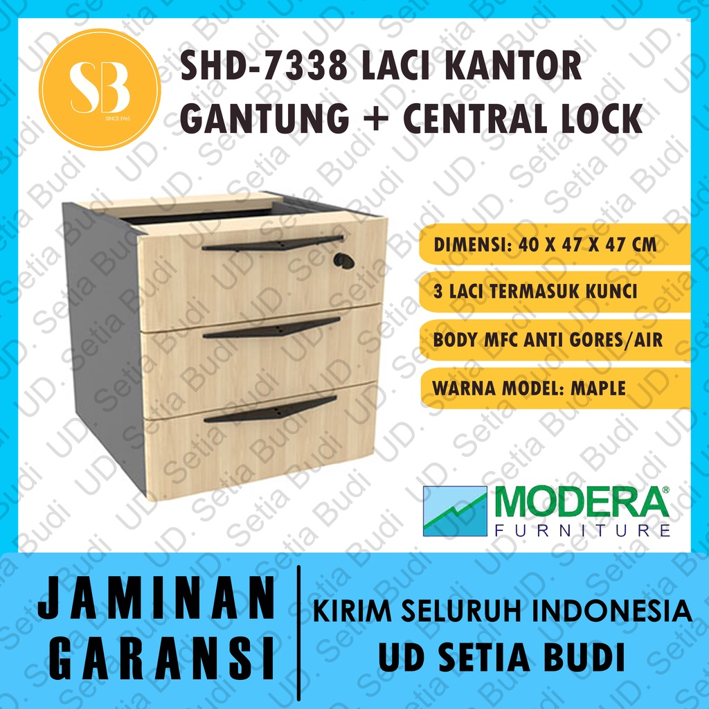 Laci Kantor Pedestal Gantung + Central Lock Modera SHD 7338 S-Class