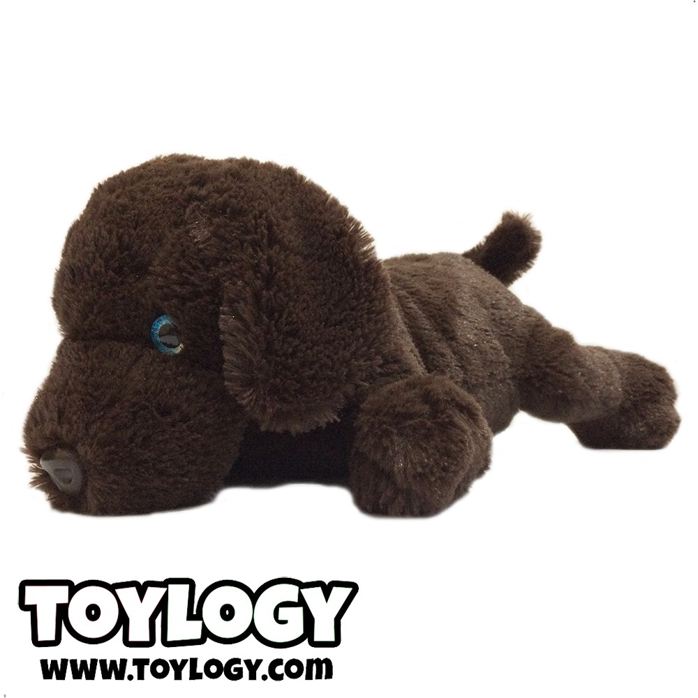 Boneka Hewan Anjing Labrador Coklat Lying Brown Labrador Stuffed