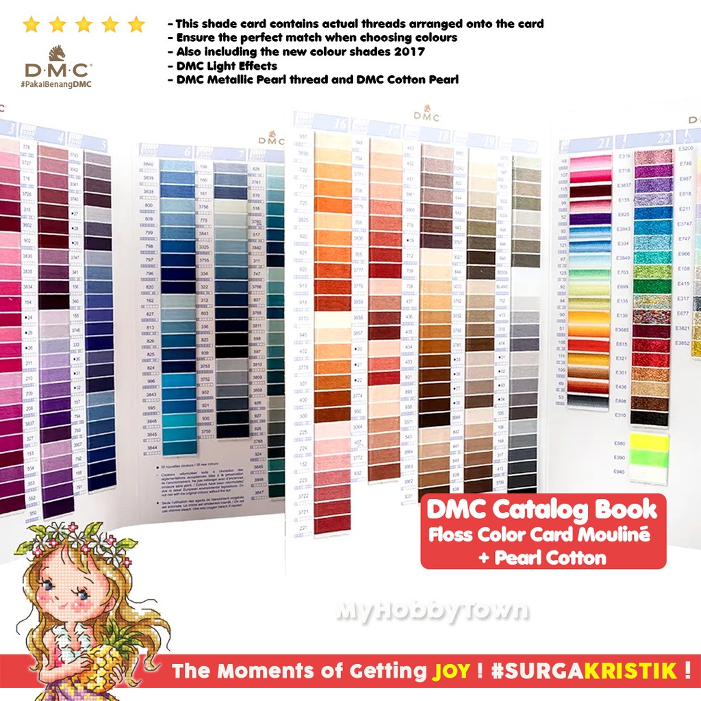 Katalog Benang Sulam DMC Color Card With Thread W100B