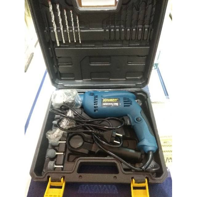 Bor listrik impact drill set 21pcs krisbow