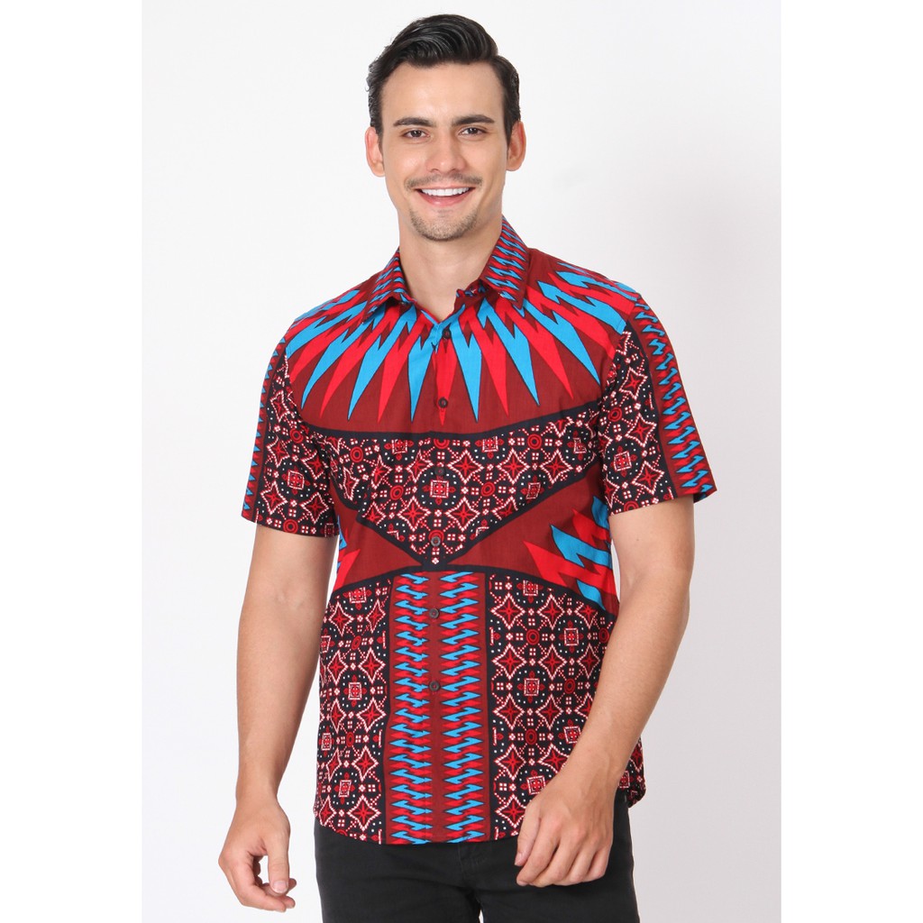 Pradawita Batik ANTABOGA 4B (Maroon) Muscle/Slim fit