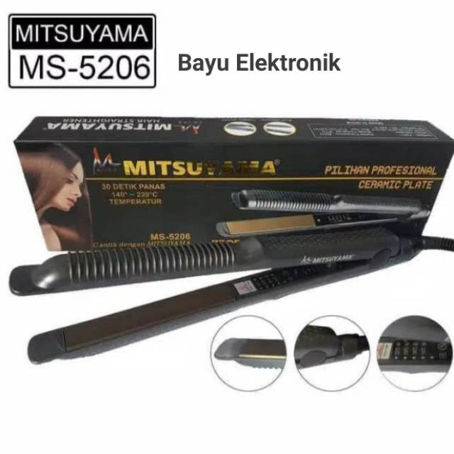 Catokan Pelurus Rambut Mitsuyama MS-5206/Catok Mitsuyama 2in1 Original