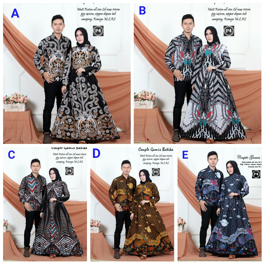 GROSIR BATIK COUPLE GAMIS BATIKA