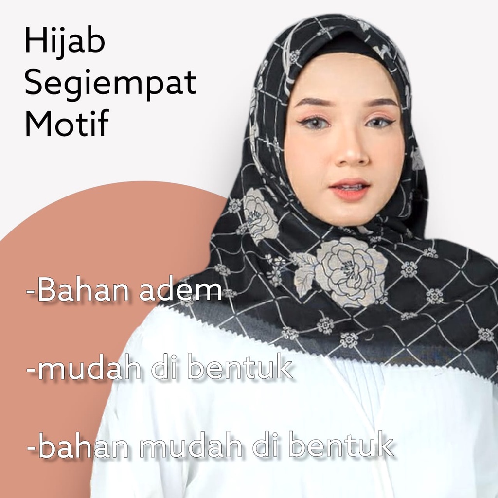 Hijab segiempat voal I Square hijab 115x115cm jilbab journey kw krudung jurney seris terbaru COD voa