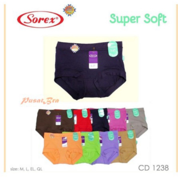 SOREX - 1 Pcs Celana Dalam Wanita Sorex Super Soft art 1238 Original