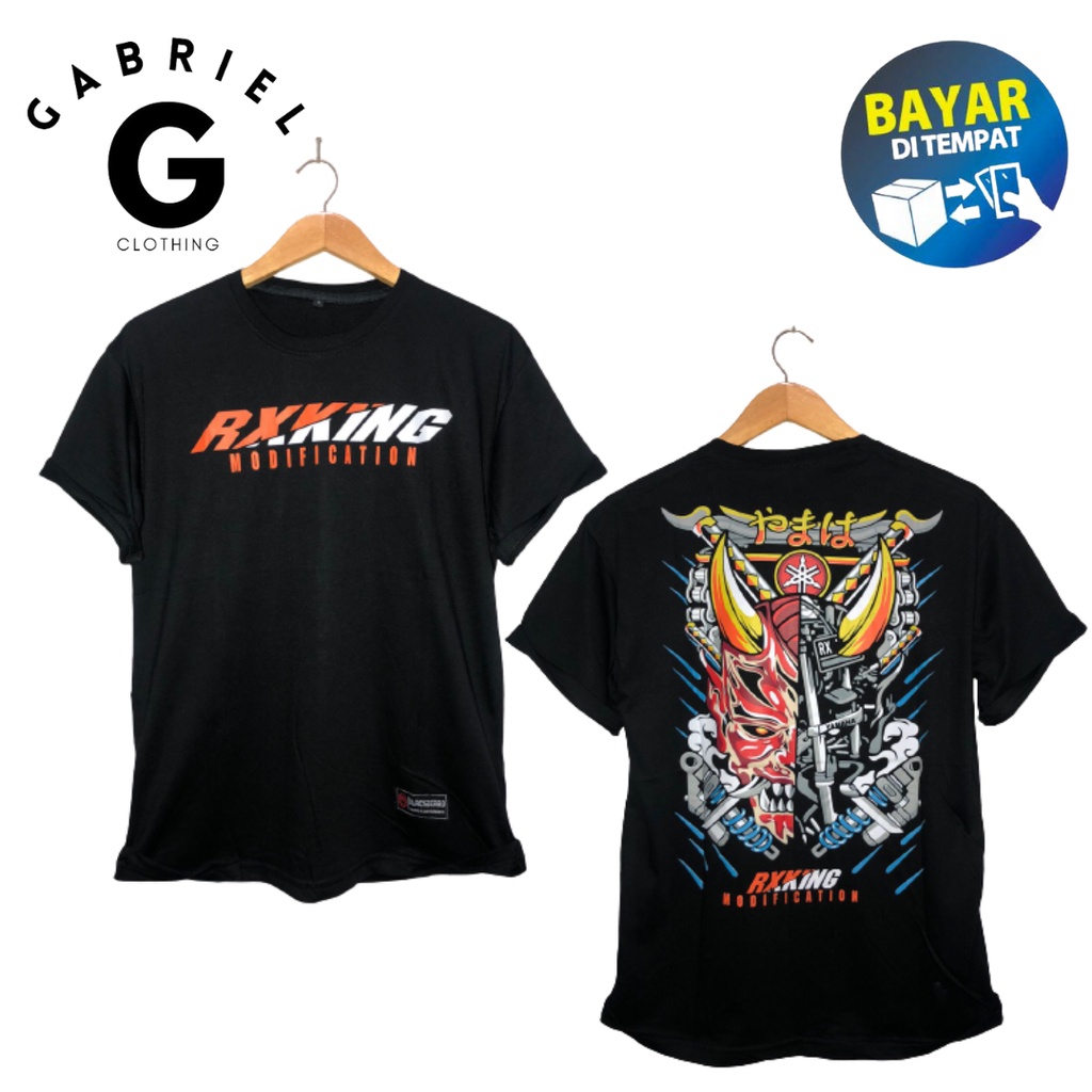 KAOS RXKING ONIMASK / TSHIRT KAOS BAJU DISTRO OUTFIT RK KING RIDERS Bahan Teteron Cotton 30S 756