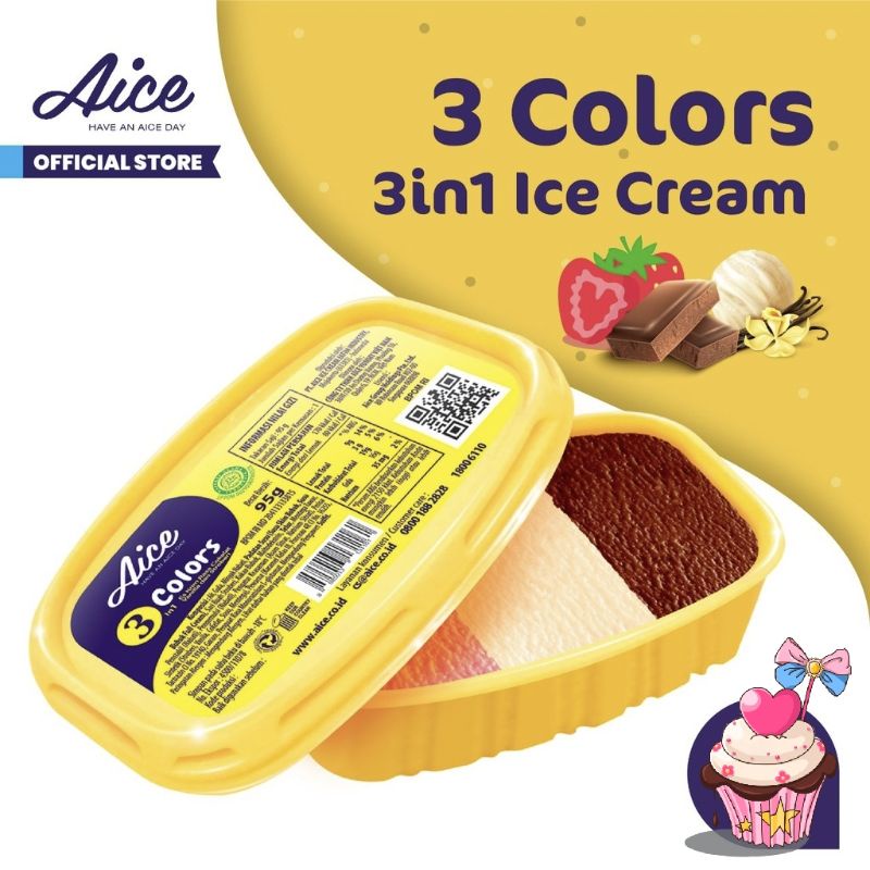 Jual Aice Es Krim 3 In 1 Colors 1 Box Isi 27pcs Shopee Indonesia