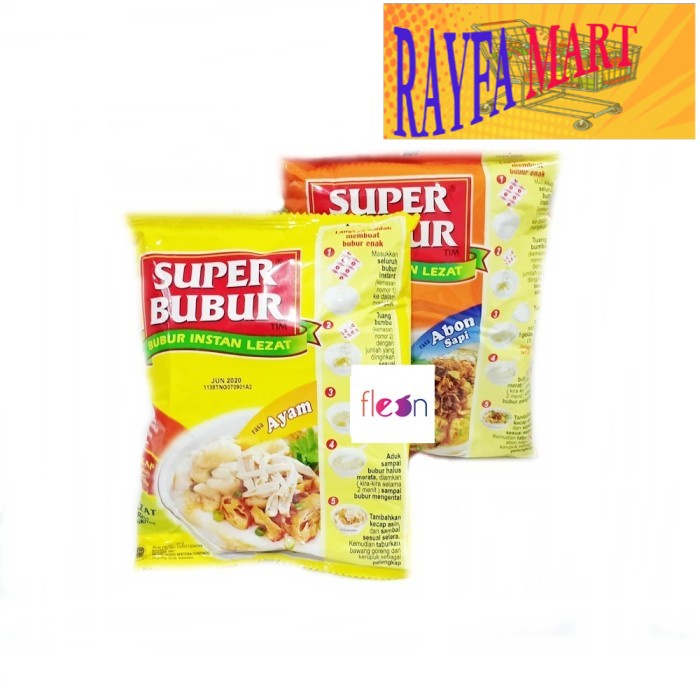 

Super Bubur Instan Rasa Abon Sapi / Ayam 45 Gram - Bubur Ayam