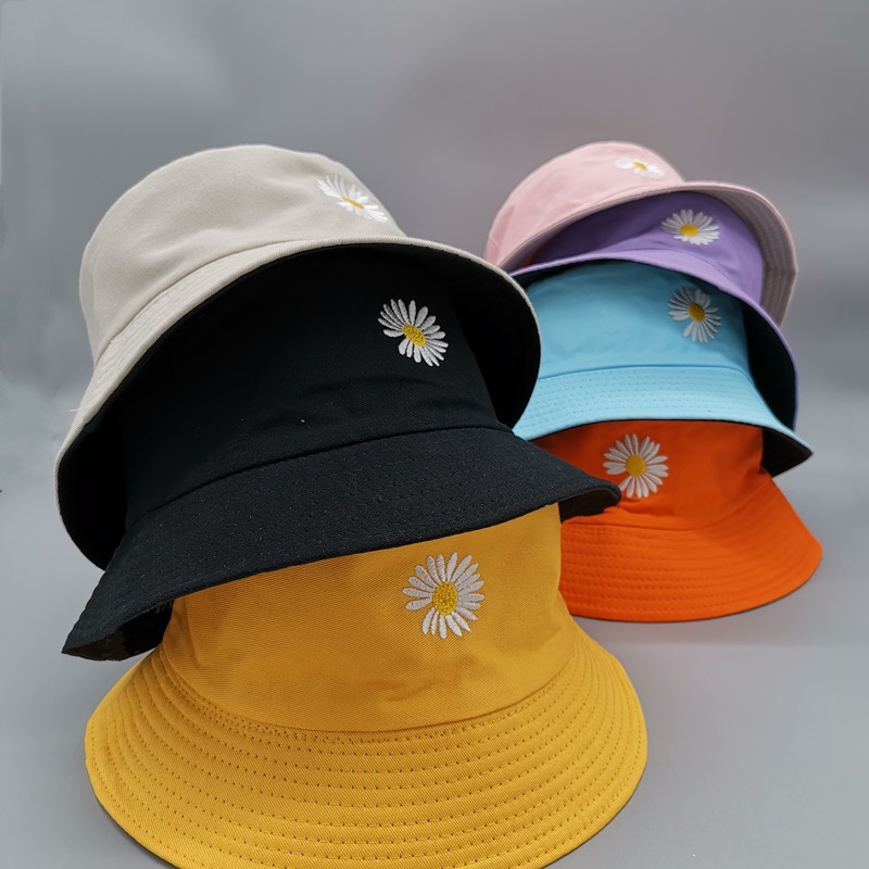 TOPI PANTAI WANITA DEWASA KOREA BUCKET POLOS LEBAR CAP PEREMPUAN TERBARU KEKINIAN W14