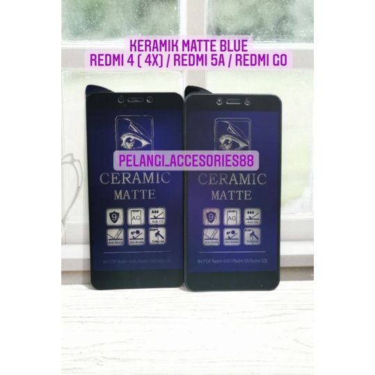 ANTIGORES XIAOMI REDMI 4X / 5A / REDMI GO MATTE BLUE KERAMIK ANTI RADIASI ANTI