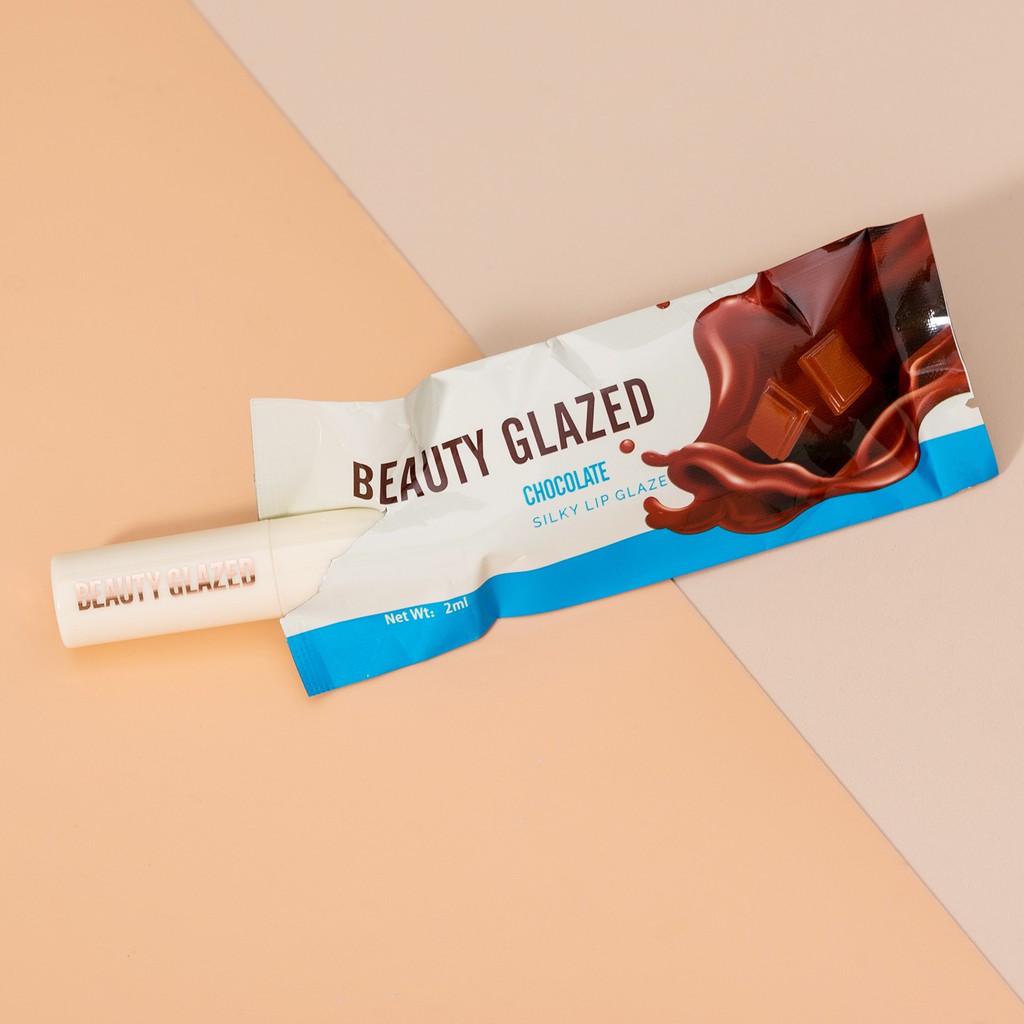 KEMASAN PUTIH ORIGINAL BEAUTY GLAZED WHITE CHOCOLATE NEW LIPSTICK MATTE LONG-LASTING SMOOTH LIQUID LIP GLOSS COSMETICS