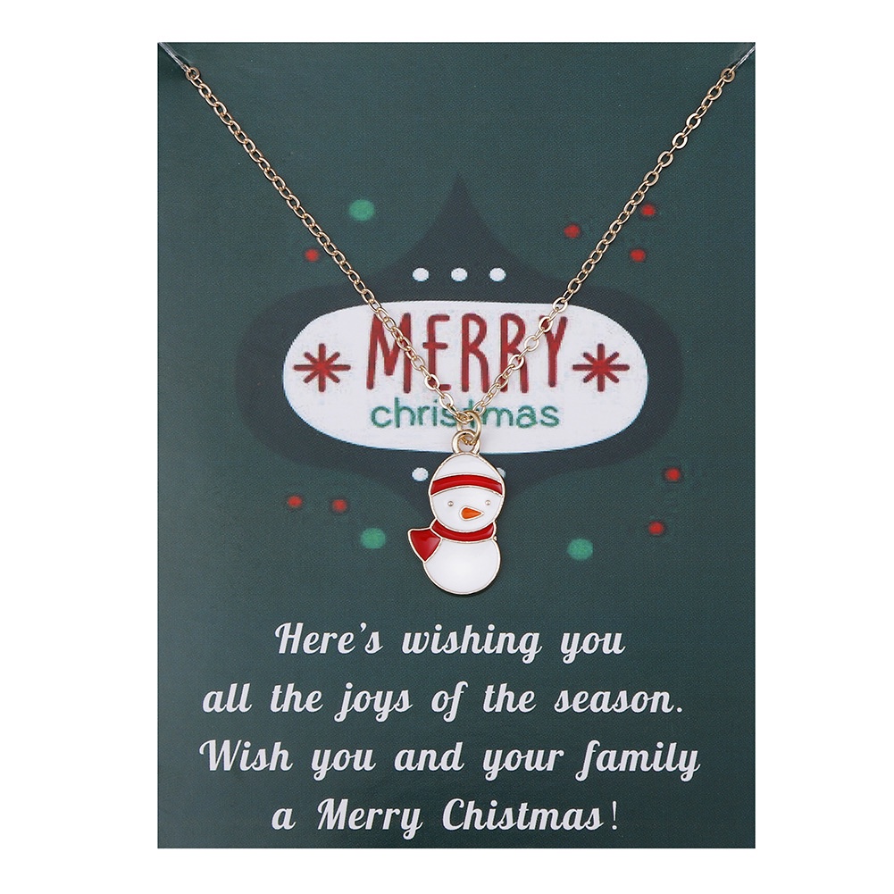 Kalung fashion kado natal christmas imut lucu cantik model terbaru cocok untuk hadiah tukar kado