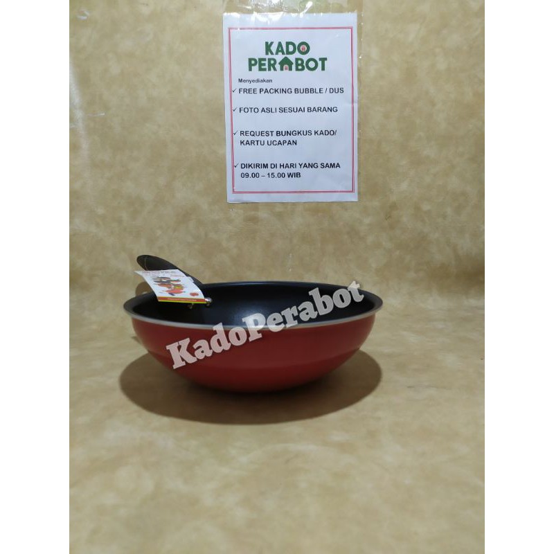 teflon supra mini wok 22cm - kuali anti lengket - wajan bahan teflon