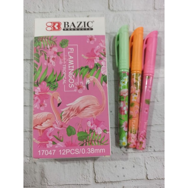 

(12Pc) Bulpen gel motif Flaminggo/ Mata pena 0.38(12Pc)