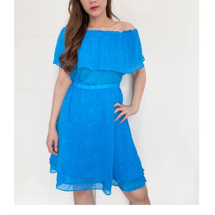 A new day turquoise cold shoulder dress