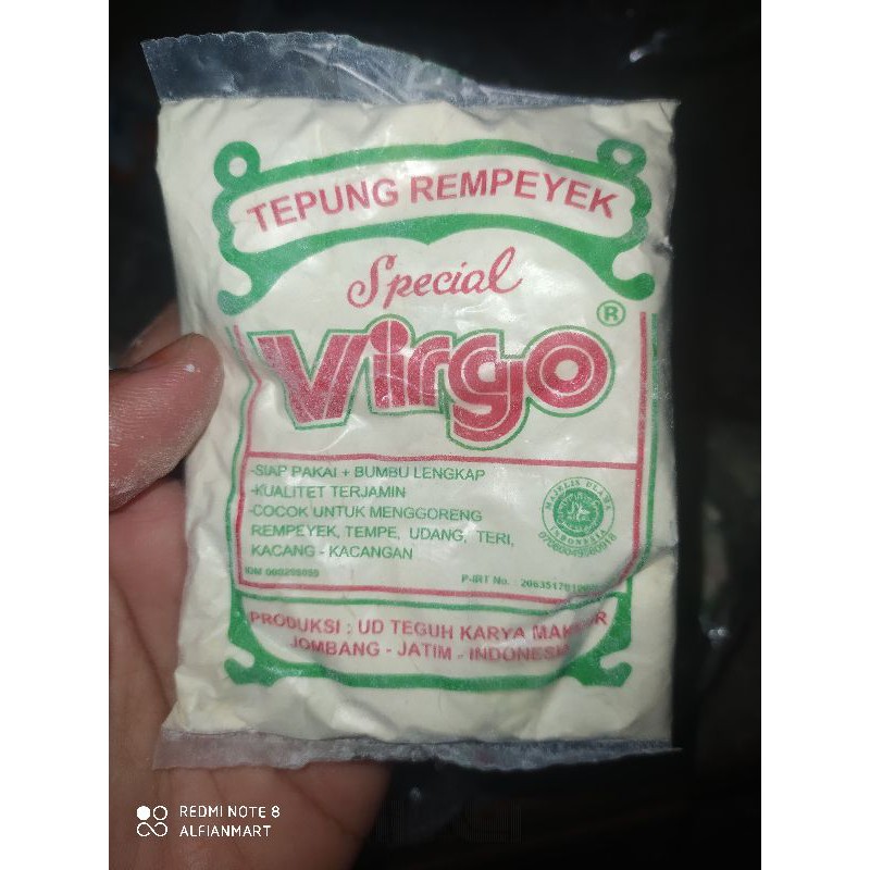 

Tepung VIRGO Peyek Rempeyek Virgo 1 Pack Isi 10pcs