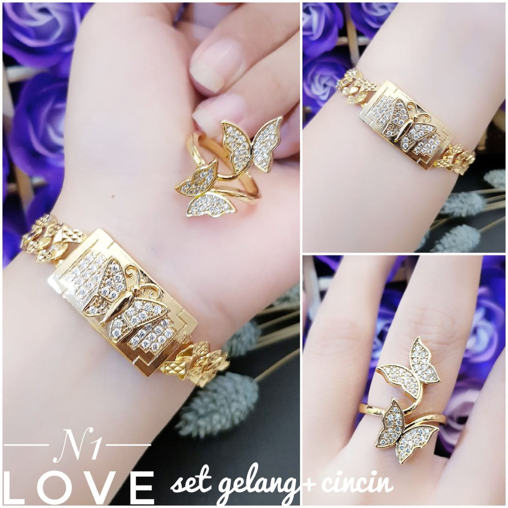 Xuping set perhiasan lapis emas 24k 2915i