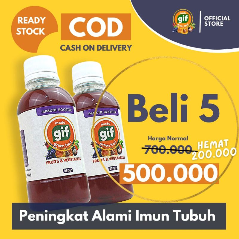 

SUPLEMEN COVID MADU GIF HERBAL MULTIVITAMIN ANTIOKSIDAN MADU IMUN UNTUK DAYA TAHAN TUBUH