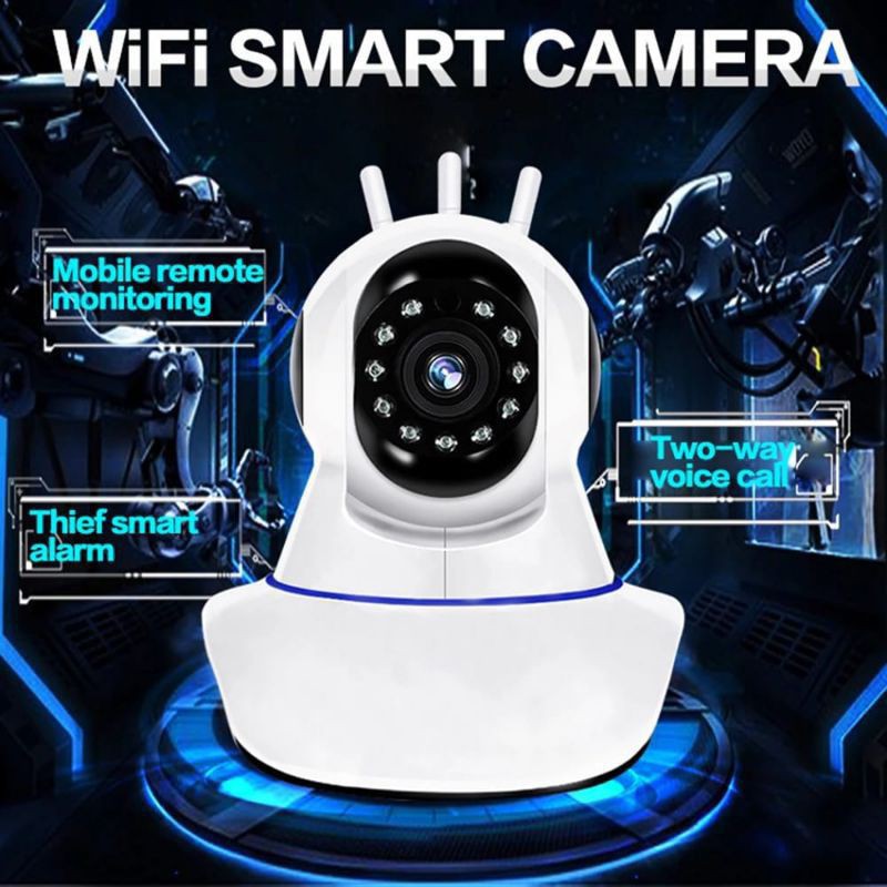 CAMERA CCTV WILERESS IP CAM 3 ANTENA APLIKASI V380 PRO