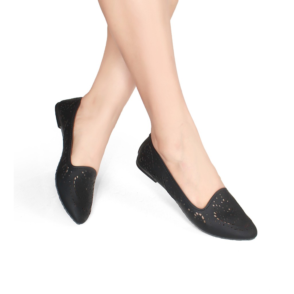 Flatshoes Wanita Sepatu Cewek Teplek Laser DH01